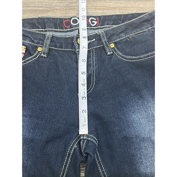 COOGI Women's 5/6 Capri Cropped Jeans Embroidered American Flag Vtg. Y2K - Picture 10 of 16